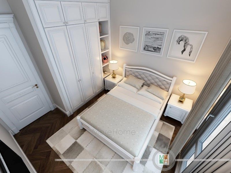Thiết kế nội thất phòng ngủ chung cư Imperia Garden